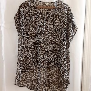Lily White Leopard Print top